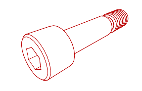 Werksnorm 7379 -B- Schulterpassschraube Form B (fr Rasterplatten)