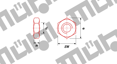 DIN 439 Sechskantmutter Form B