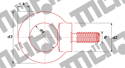 DIN 580 / ISO 4035 Ringschrauben mit Bund