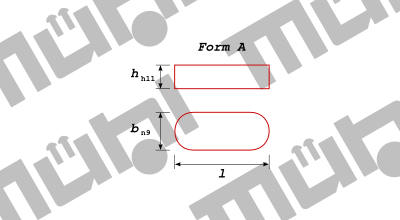 DIN 6885 A / ISO 2491 Passfedern Form A