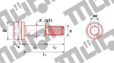 Werksnorm 7379 -B- Schulterpassschraube Form B (fr Rasterplatten)