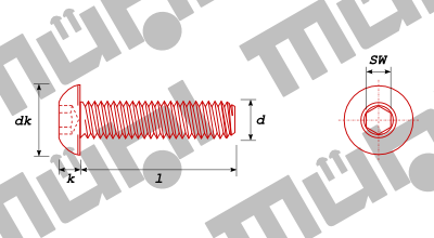 ISO 7380-1 Linsenkopfschraube mit IS