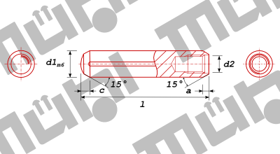 ISO 8735 gehrtete Zylinderstifte mit Innengewinde und Luftentweichungsflche