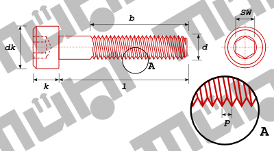 DIN 912 / ISO 4762 Zylinderkopfschraube mit Feingewinde