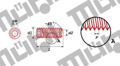 DIN 913 / ISO 4026 Gewindestift mit Innensechskant und Kegelkuppe und Feingewinde