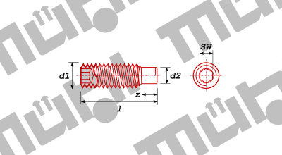 DIN 915 / ISO 4028 Gewindestift mit Innensechskant und Zapfen