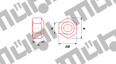 DIN 980 / ISO 10513 Ganzmetall Sicherungsmuttern, Feingewinde, Ausführung V