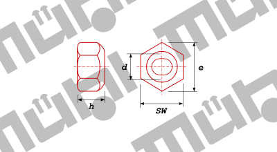 DIN 980 / ISO 7042 Ganzmetall Sicherungsmuttern, Ausführung V