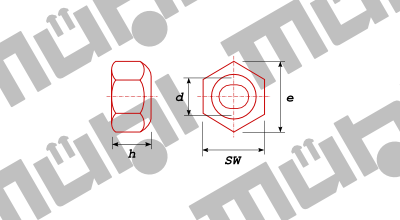 DIN 980 / ISO 10513 Ganzmetall Sicherungsmuttern, Ausfhrung V