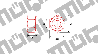 DIN 985 / ISO 10511 Sicherungsmuttern, mit nichtmechanischem Klemmteil