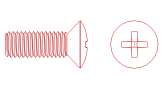 DIN 966 / ISO 7047 Linsensenkkopfschraube